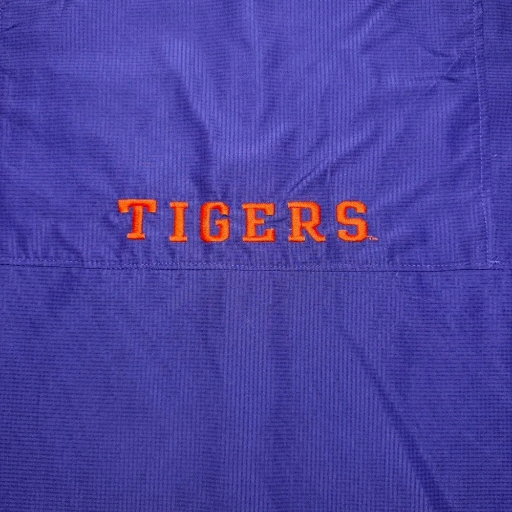 ProEdge Clemson Tigers Mens‎ Small Purple Fishing Shirt Short Sleeve Button Down